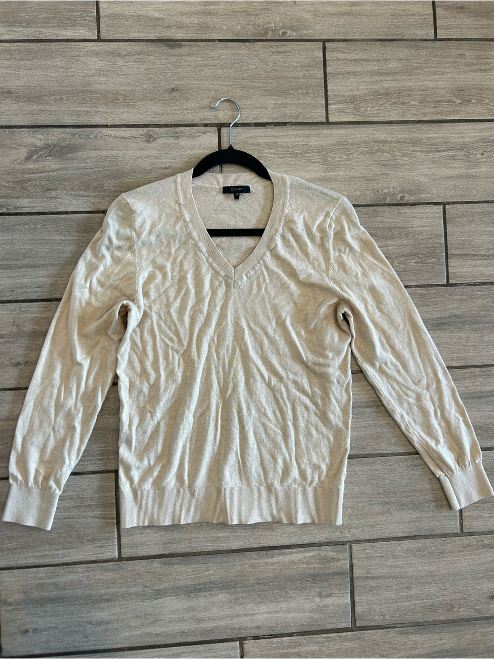Quince Mongolian Cashmere V-Neck Sweater